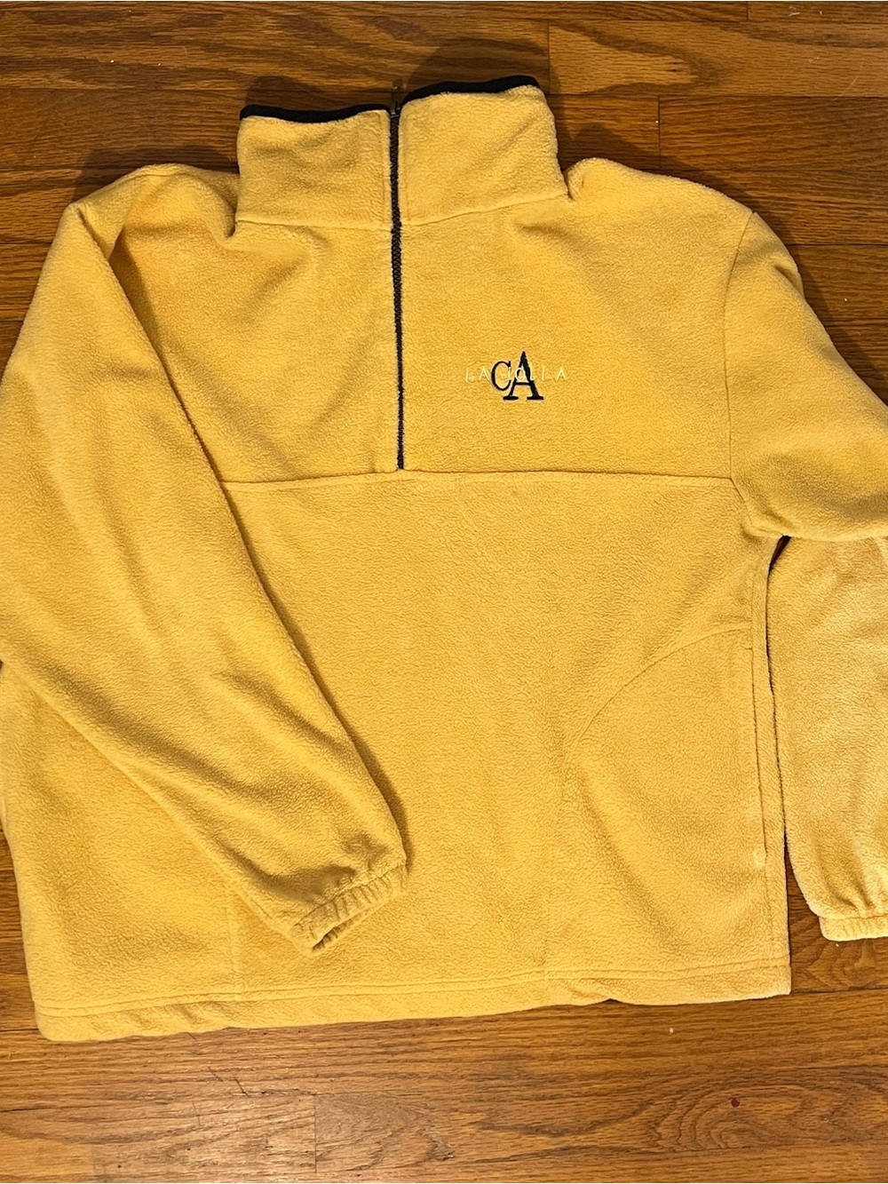 Men’s Yellow Half-Zip Fleece Pullover